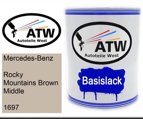 Mercedes-Benz, Rocky Mountains Brown Middle, 1697: 1L Lackdose, von ATW Autoteile West.